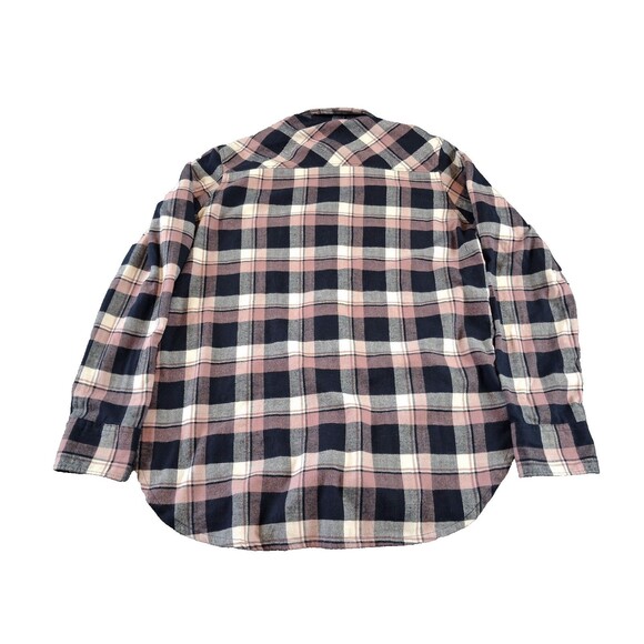 💗 Orvis Pink & Black Plaid Flannel Button-Down Shirt – Unisex Size Small - Picture 2 of 10